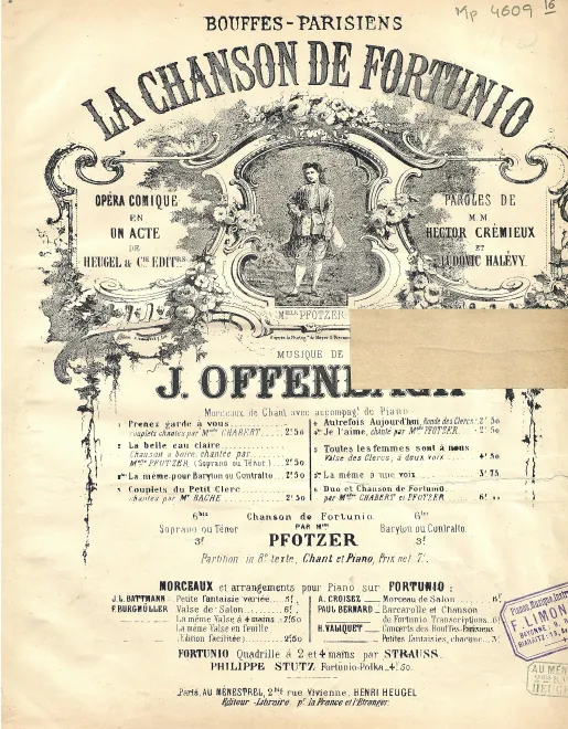 No.6 ter , Chanson de Fortunio: "Si vous croyez que je vais dire" (No.7b), : baritone or contralto