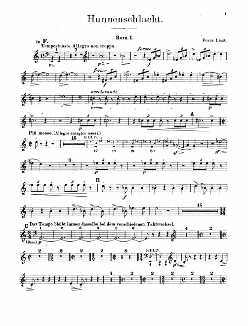 Horn 1, 2, 3, 4 (F)