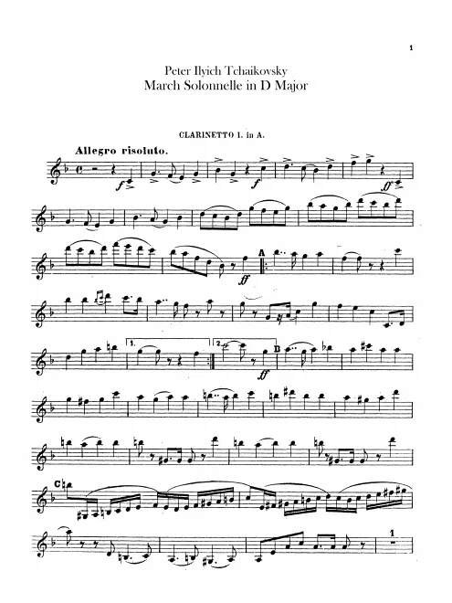 Clarinet 1, 2 (A)