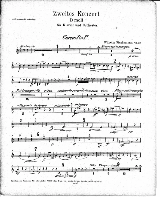Horn 1, 2, 3, 4 (F)