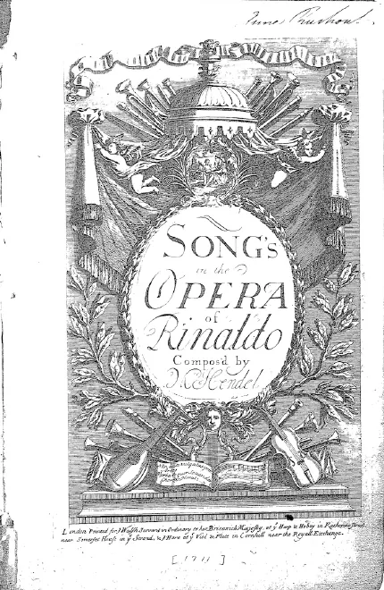 Songs in the Opera of Rinaldo