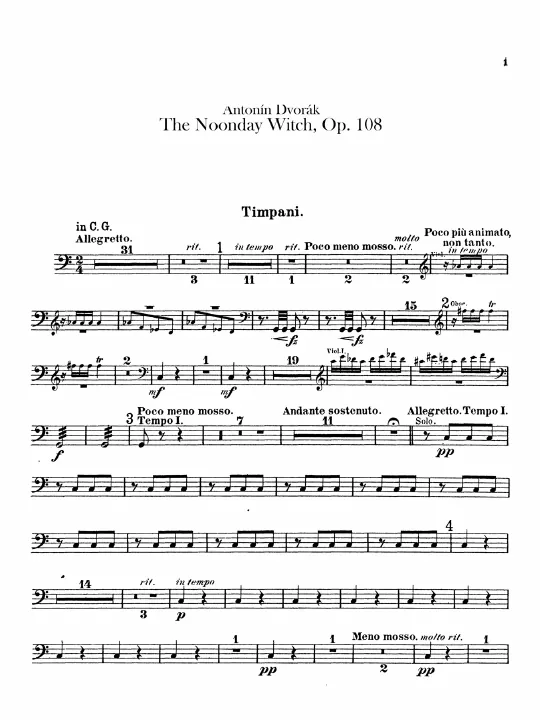 Timpani, Cymbals, Bass Drum, Triangle/Glockenspiel