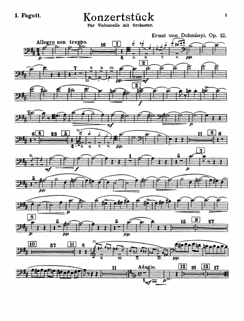 Bassoon 1, 2