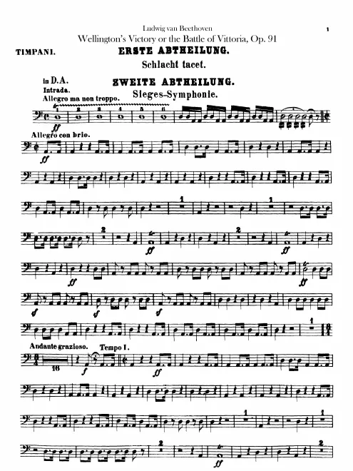 Timpani, Trianagle, Cymbals, Bass Drum