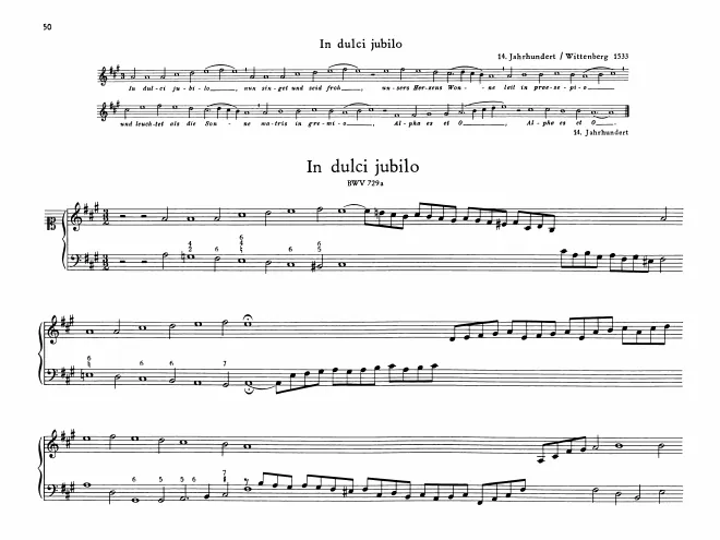 In dulci jubilo, BWV 729a