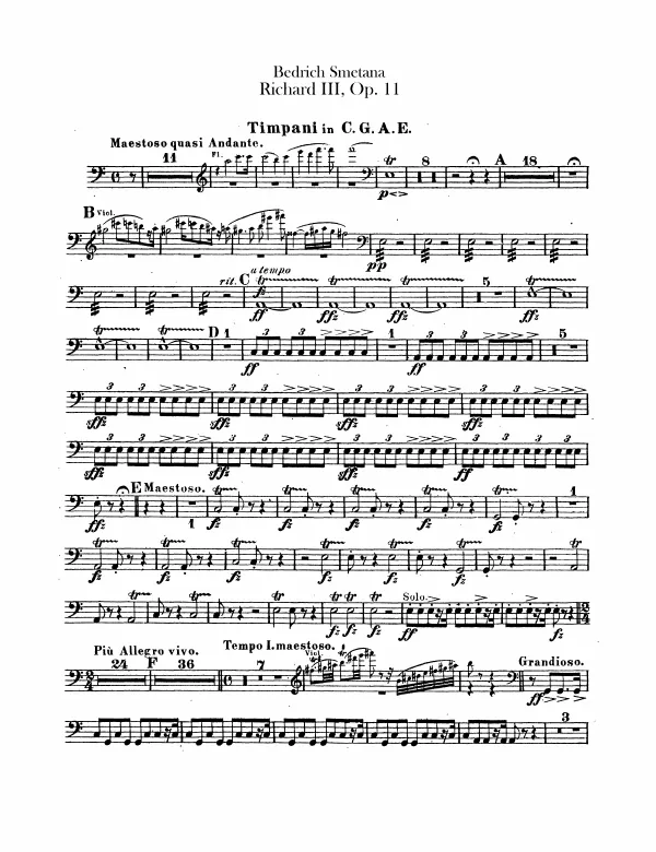 Timpani, Bass Drum/Cymbals, Triangle