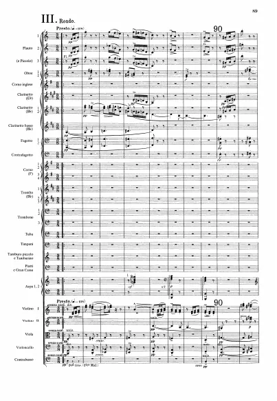 III. Rondo; Presto