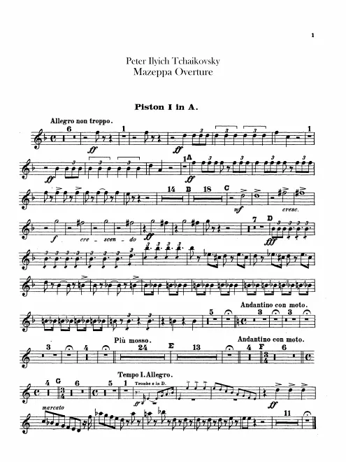 Cornet 1, 2 (A)