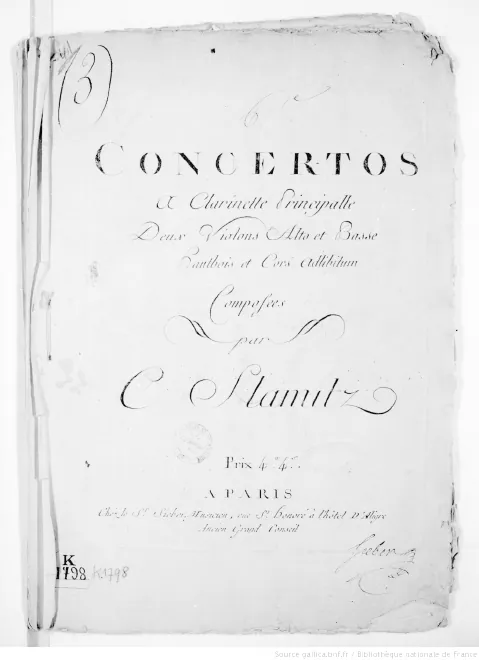 Clarinet solo, String parts