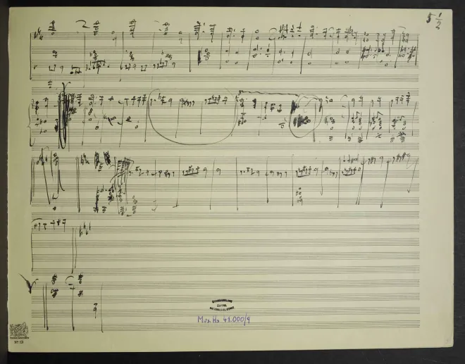 5. Superseded short score draft (Mus.Hs.41000/9)