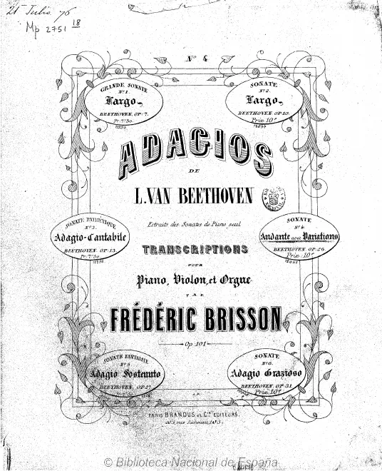 4. Andante avec variations de la sonate, Op.26