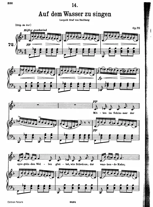 Complete Score (Low voice, transposed to )