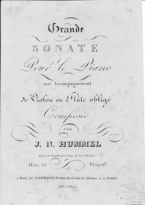 Piano Part and Flute/Violin Part (no master score)