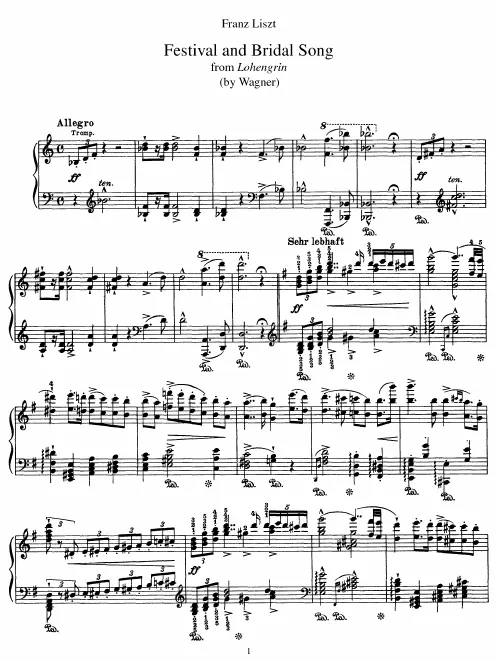 1. Festspiel und Brautlied (S.446/1)