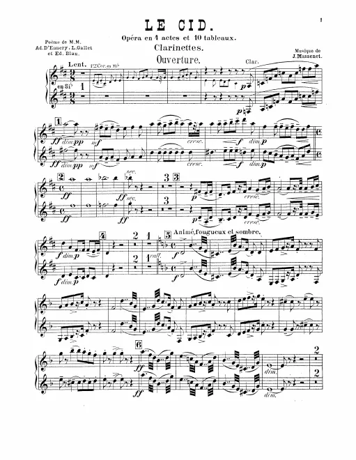 Clarinet 1/2 (B♭)