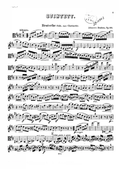 Solo Viola (alternative for clarinet)