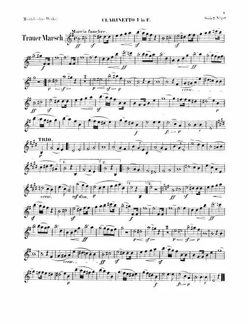 Clarinet 1, 2 (F), 1, 2 (C) Basset Horn 1, 2 (F)