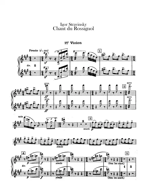 Violins I, II