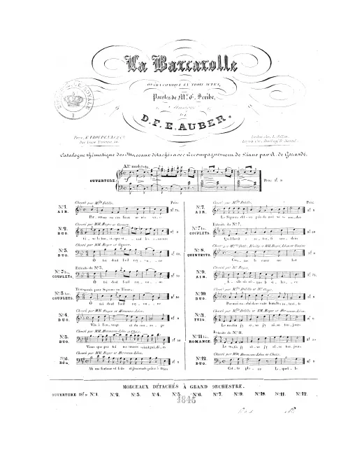 No.11, Trio: "Le matin j'y rêve" (C major)
