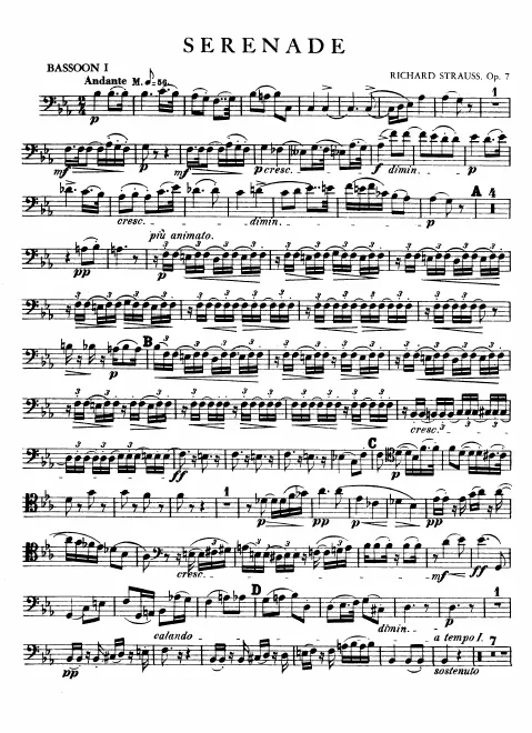 Bassoon 1, 2, Contrabassoon (or Tuba)