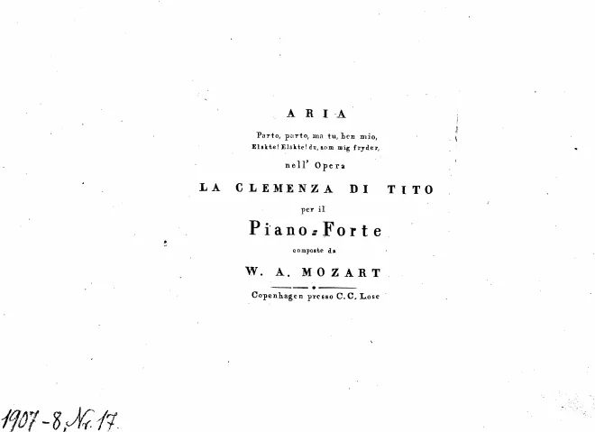 Aria "Parto, parto, ma tu, ben mio"