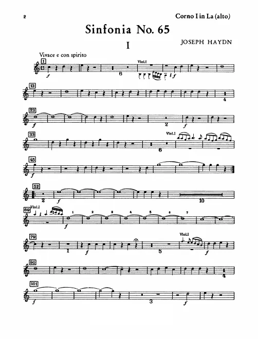 Horn 1, 2 (A alto/D)