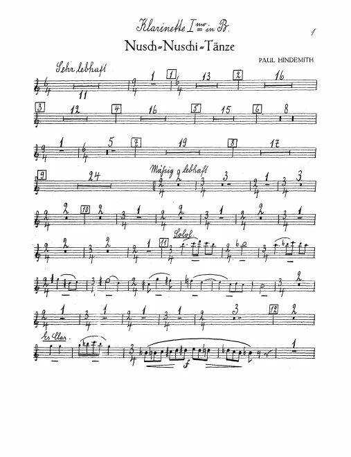 Clarinet 1, 2 (B), E Clarinet, Bass Clarinet (B)