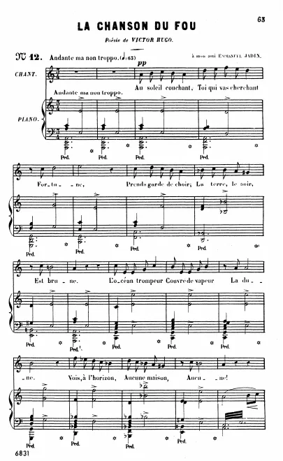 Complete Score (A minor: high voice and piano)