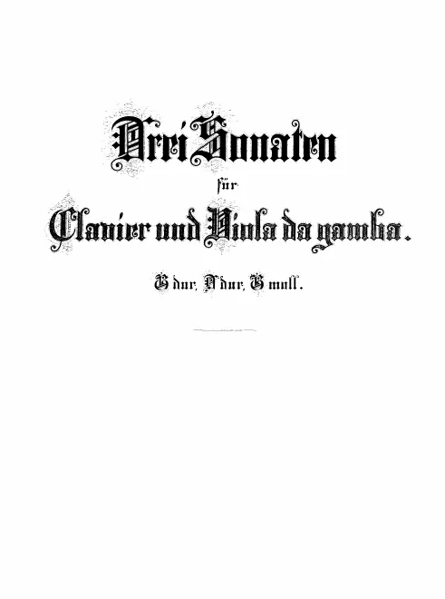 Sonata No.1 in , BWV 1027