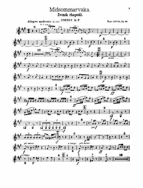 Horn 1, 2, 3, 4 (F)