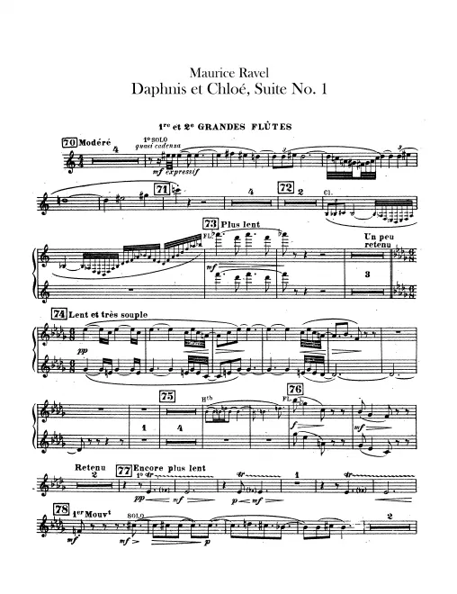 Flute 1/2, 3 (also Piccolo), Alto Flute
