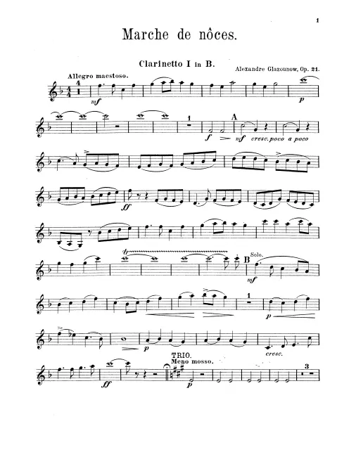 Clarinet 1, 2 (B♭)