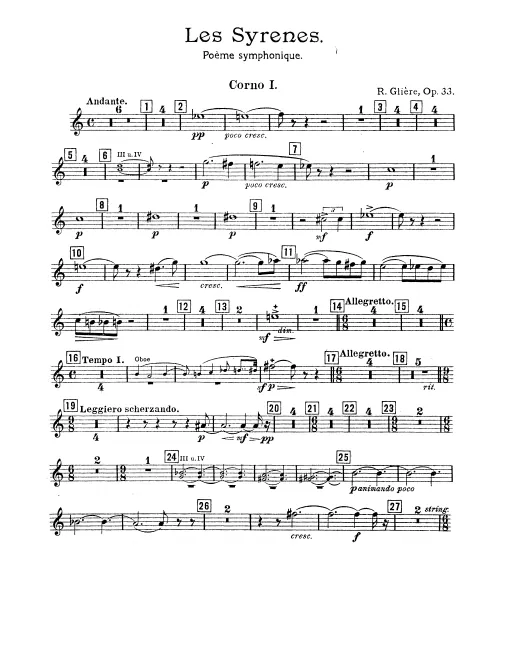 Horn 1, 2, 3, 4, 5, 6 (F)