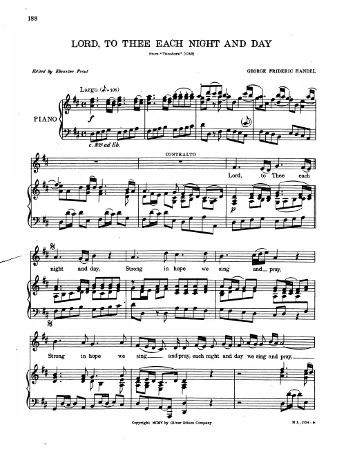 Aria: Lord, to Thee each night and day (Act III, Sc.1, No.54)