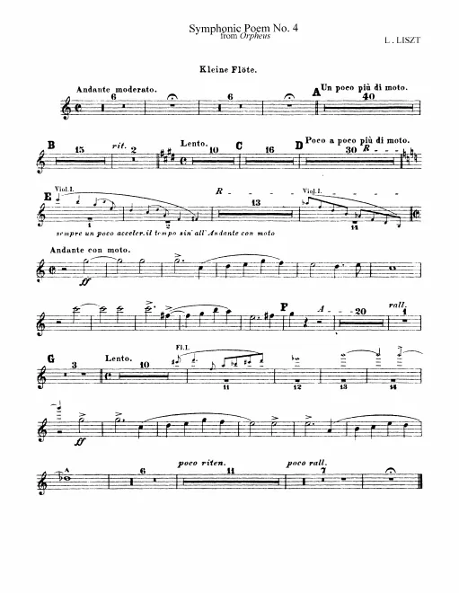 Piccolo, Flute 1, 2
