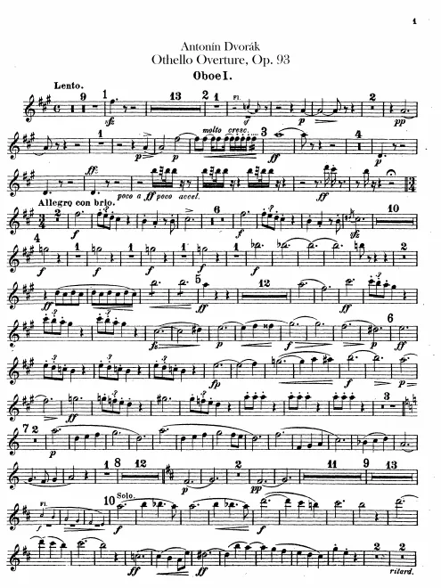 Oboe 1, 2, English Horn