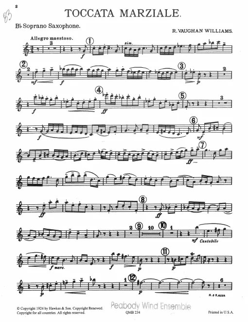 Soprano Saxophone (B)