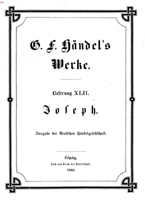 42. Joseph: Oratorium (1883)