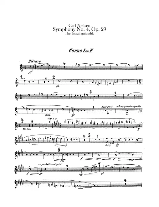 Horn 1, 2, 3, 4 (F)