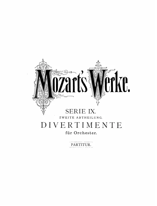 9/2. Cassationen, Serenaden und Divertimenti (Band II)