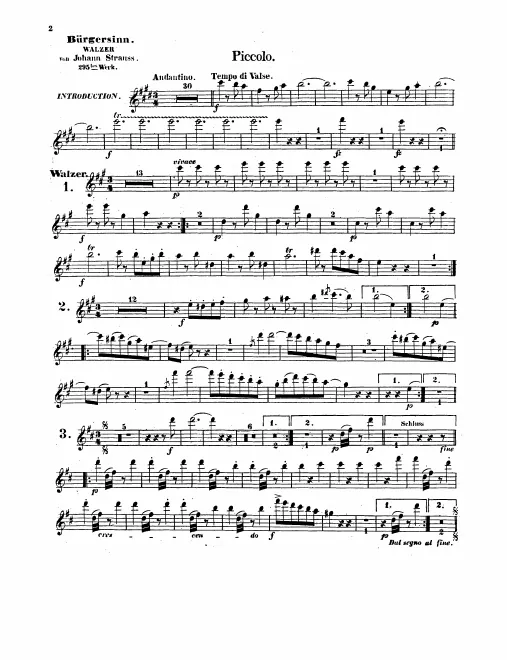 Piccolo, Flute