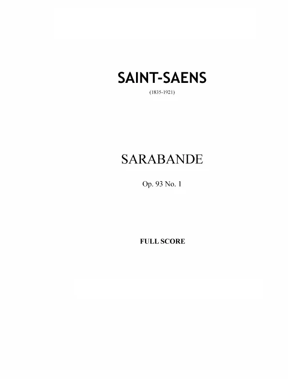 1. Sarabande