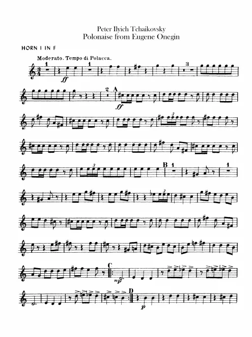 Horn 1, 2, 3, 4 (F)