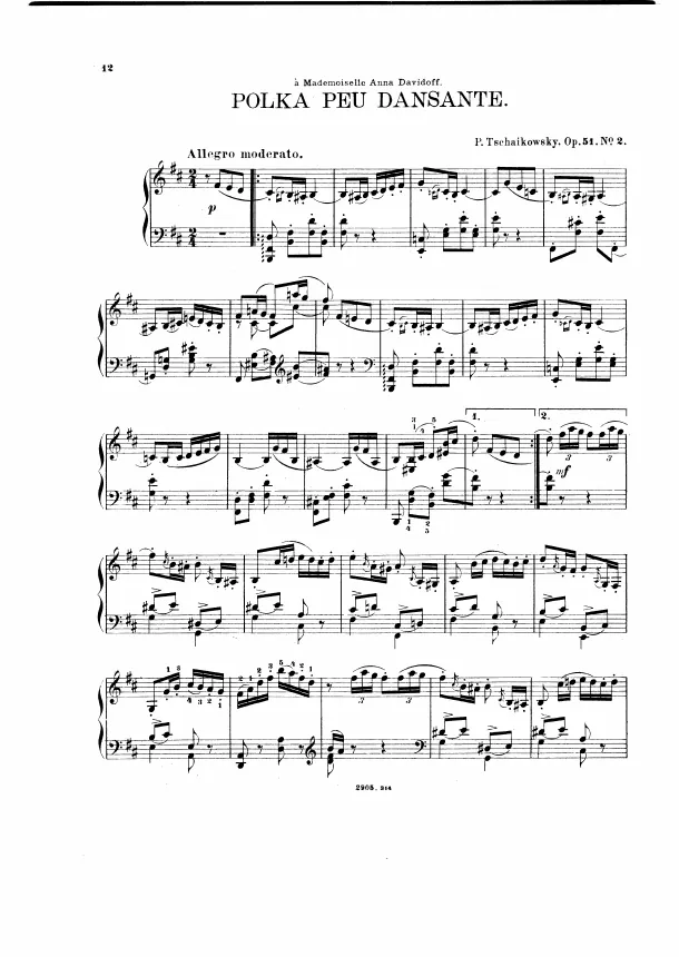2. Polka peu dansante (Allegro moderato)