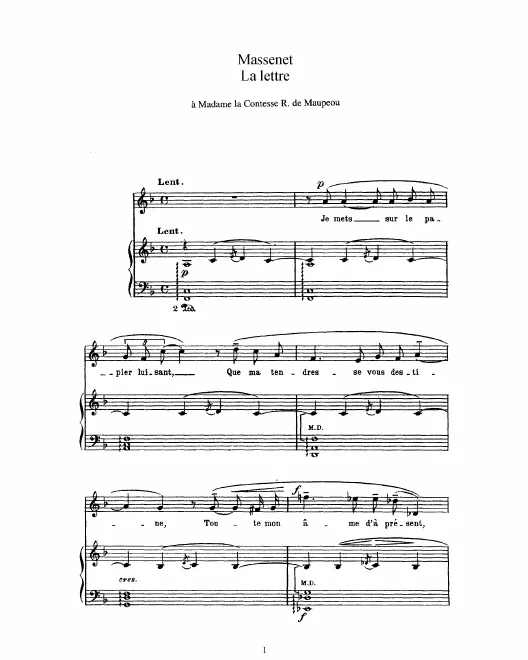 Complete Score (F Major: high voice and piano)