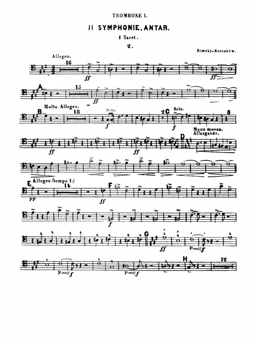 Trombone 1, 2, 3, Tuba