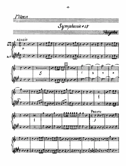 Horn 1, 2 (D/F)