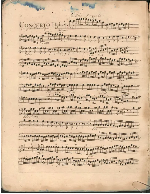 Violins II (solo and ripieno)