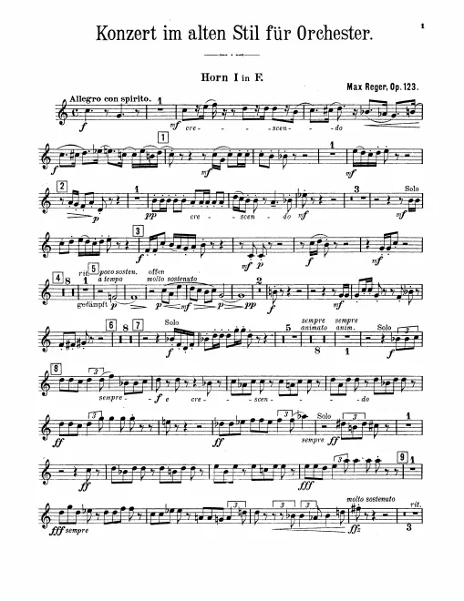 Horn 1, 2, 3 (F)