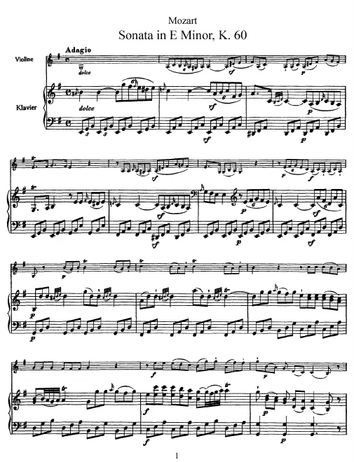 Complete Score and Violin Part